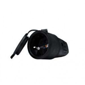 Разъем штепсельный 16А IP44 250В (еврослот) с заземл. каучук 602228