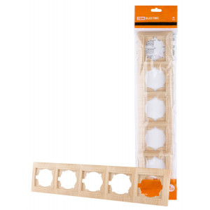 Рамка 5-ти постовая горизонтальная сосна "Лама" SQ1815-0337