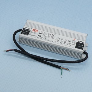 HLG-320H-12, AC-DC, 264Вт, IP67, вход 90…305В AC, 47…63Гц/127…431В DC, ККМ, выход 12В/22А, изоляция 3750В AC, в кожухе 244х68х39мм, -40…+70°С