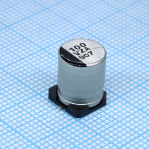 EEHZA1V101P, Полимерный гибридный алюминиевый конденсатор для поверностного монтажа 100мкФ 35В 8x10.2мм
