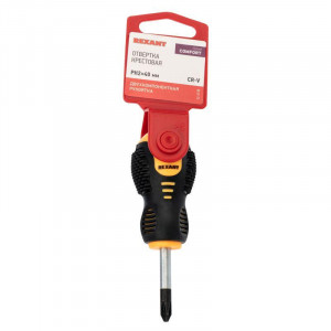 Отвертка крестовая PH 2х40мм двухкомпонентная рукоятка 12-4730