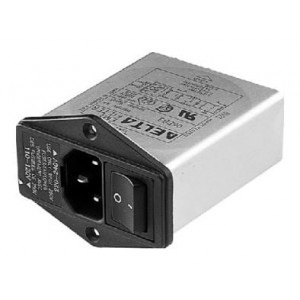 03EB3SA, Модули подачи электропитания переменного тока Power Entry Module EMI Filter, Single, 250VAC, 3A, Screw Mounting, N/A-Lug