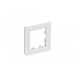 ATLASDESIGN NATURE 1-постовая РАМКА, НАТУРАЛЬНОЕ СТЕКЛО, БЕЛЫЙ (2шт) C2 ATN360101