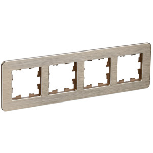 BRITE Рамка 4-мест. РУ-4-1-Бр металл шамп. RE AL BR-M42-M-21-K37