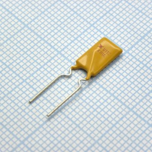 RUEF110, Самовосстанавливающийся предохранитель PTC 1.1A(hold) 2.2A(trip) 30V 100A 0.7W 6.6s 0.07Ohm Radial 7.4 X 3 X 14.2mm Loose