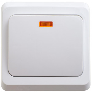 Выключатель 1-кл. СП Этюд 10А IP20 с подсветкой бел. SE BC10-005B