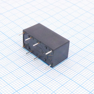 9-1393792-7, Сигнальное реле, DPDT, 12 В DC, 3 А, Серия D2n/V23105, Сквозное Отверстие, Без Защелки