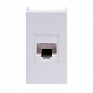 Розетка компьютерная 1-м 1мод. Viva RJ45 кат.5E бел. 45038
