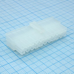 39012220, Корпус разъема розетка 22 конт.(2х11) шаг 4.2мм с захватом для монтажа кабеля серия Mini-Fit Jrї пакет