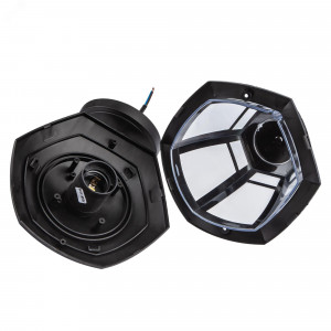 Светильник садово-парковый 6гран черный настенный вниз E27 IP44(У1) НБУ 07-40-004 «Дели 3» (8/96) Б0051188