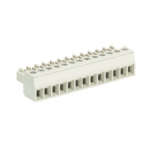 Розетка Wiecon 8513 B / 13, Розеточный разъем, угловой, на кабель, шаг: 3.5 мм, 13 полюсов, фиксация провода винтовая, исполнение: с маркировкой, 250V, 8А, цвет: серый