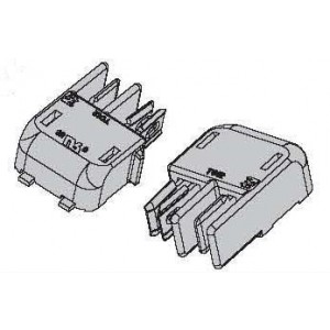 1-2058703-2, Осветительные коннекторы BLADE AND RCPT 4 POS SMT BLK