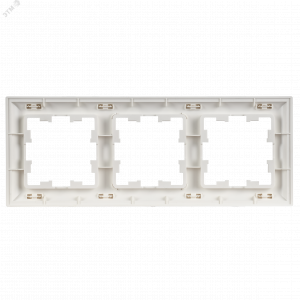 BRITE Рамка 3-местная РУ-3-БрАБ арктический белый/белый IEK BR-M32-12-K91