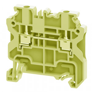 Проходная клемма CY2.5Y, Проходная клемма, тип фиксации провода: винтовой, номинальное сечение: 2,5 мм кв., 24A, 1000V, ширина: 5 мм, цвет: желтый, тип монтажа: DIN35