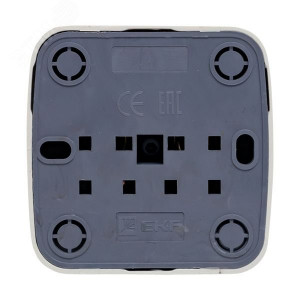 Минск Розетка 1-местная ОП 16А с заземлением белая Basic EGR16-028-10