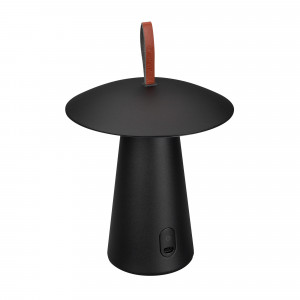 Светильник SP-PATIO-TAB-2W Warm3000 (BK, 127 deg) 043587, Настольный светильник со встроенным аккумулятором 2Вт, чёрный алюминиевый корпус. Цвет ТЕПЛЫЙ БЕЛЫЙ 3000K, св.поток 260лм, CRI(Ra)>80, угол 127°. Размер Ф197x292мм. IP54. Зарядка от сети переменного тока AC220-240V. Тип встроенного аккумулятора 4400мАч Li