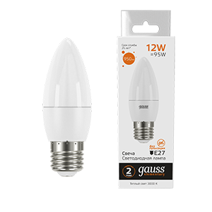 Лампа светодиодная Elementary 12Вт свеча 3000К тепл. бел. E27 950лм 30212