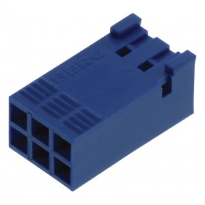 65239-002LF, Корпус разъема розетка 4 контакт(-ов) 2.54мм прямой монтаж на кабель синий пакет