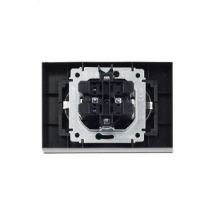 Розетка 2-м СП BRITE РСш12-3-БрШ 16А в сборе с заземл. защ. шторки шампань BR-R24-16-K37-F