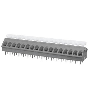 TBL005A-500-17GY-2WT, Фиксированные клеммные колодки Terminal block, screwless, 5.00, 45 , 17, Gray w White Button