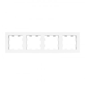 4 - местная рамка, белая, пластик Эпика EKF UP1-FPW-04