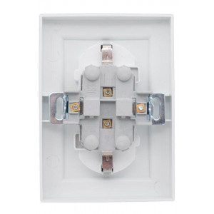 Розетка 2-м СП Минск 16А IP20 с заземл. защ. шторки бел. Basic ERR16-128-100
