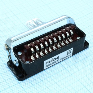 РШАВПБ-20-0 аналог, Соединитель  низкочастотный, прямоугольный, внутреннего монтажа