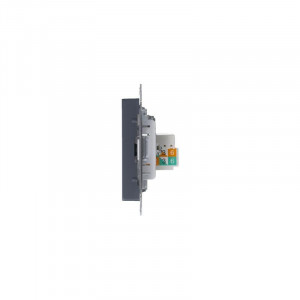 Розетка ATLASDESIGN двойная компьютерная+ТВ RJ45+TV категория 5E механизм грифель ATN000789