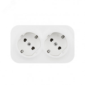 Розетка 2-местная для открытой установки с заземлением с защитными шторками с предварительным подключением 16А белый QUTEO 782237