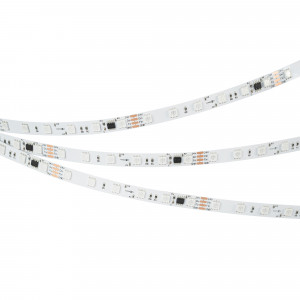 Лента SPI-B60-10mm 24V RGB-PX6-BPT (12 W/m, IP20, 5060, 5m) 039180, Светодиодная лента SPI-B60, открытая IP20, с микросхемой MT1808A. Светодиоды 5060, 60 шт/м (1 pixel = 6 LED), белая плата, обход битого пикселя - BPT, скотч 3М. Цвет RGB, угол 120°. Питание 24 В, мощность 12 Вт/м (60 Вт на 5 м). Размеры 5000x10x1.8 мм. Ми