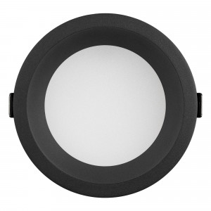 Светильник MS-DROP-BUILT-R158-30W Warm3000 (BK, 90 deg, 230V) 041497, Встраиваемый светильник даунлайт. Мощность 30 Вт, св. поток 2845 лм, 95 лм/Вт, тёплый 3000 K, CRI>90, угол 90°, напряжение питания 230 В. Чёрный круглый корпус из алюминия, степень защиты IP54. Размер: диаметр 158 мм, высота 72 мм. Монтаж встраиваемый, ус
