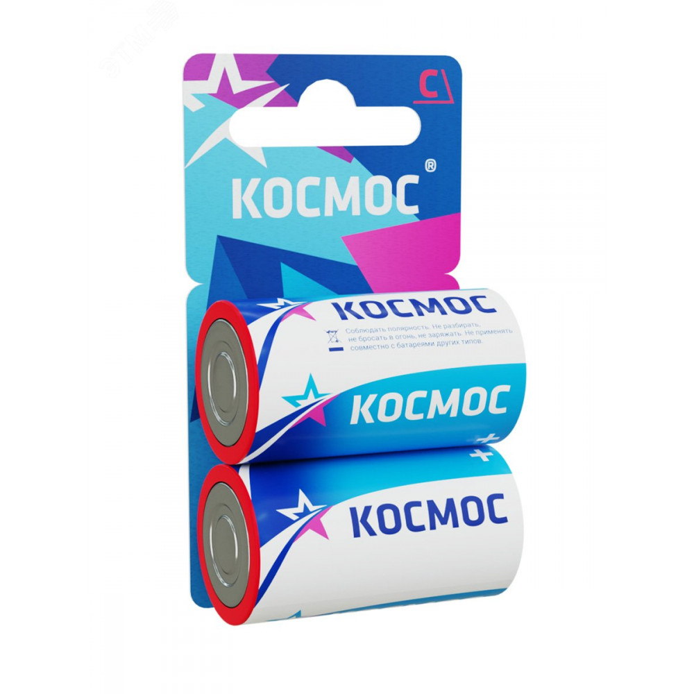 Изображение товара Элемент питания солевой C/R14 (блист.2шт) КОСМОС KOCR142BL