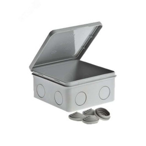 Коробка ОП Тусо распаячная 100х100х50мм откид. крышка IP54 67044