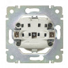 VALENA Розетка с заземлением 2К+З со шторками слоновая кость 774122