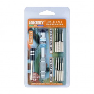 Набор отверток JM-8143, 10в1.Отвертка из алюминия со сменными битами