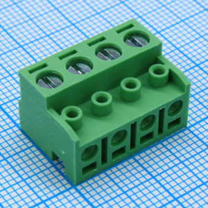 DG332W-5.0-04P-14-00A(H), Винтовой клеммный блок с защитой провода, 4 контакта. Серия DG332W-5.0