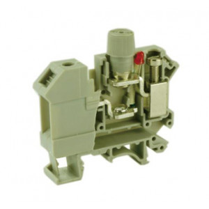 Предохранительная клемма USK-10RDX250, Предохранительная клемма, тип предохранителя: 5x20, LED 250V, тип фиксации провода: винтовой, номинальное сечение: 10 мм кв., до 10A, 800V, ширина: 8 мм, цвет: бежевый, тип монтажа: DIN35