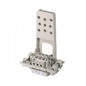 Розеточная контактная вставка Z5.570.0856.0, Розеточная контактная вставка, винтовая фиксация, 24 полюса + PE, типоразмер 24B, 690V, 16A, сечение обслуживаемых проводников 0,5-2,5 мм кв, тип покрытия контактов: олово, с упорами для защелок, с разгрузкой от натяжения, с монтажной рамкой