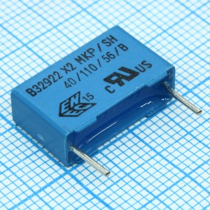 B32922H3104K, Защитный плёночный конденсатор X2 0.1 мкФ 305 В AC 10 %