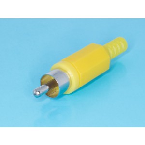RPC-1-Y, Разъем RCA-тюльпан, вилка на кабель, желтый