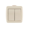 Выключатель 2-кл. ОП Nata 10А IP20 крем. 710-0300-101