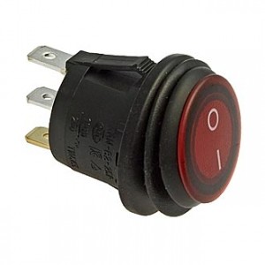 SB040-12V RED IP65 ON-OFF Ф20.2MM, Клавишный переключатель SB040-12V, IP65, ON-OFF, диаметр 20.2 мм, красный