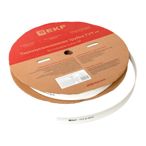 Термоусаживаемая трубка ТУТ нг 20/10 белая рулон PROxima tut-20-w