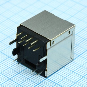 4-1734577-1, Разъем модульный RJ45, 8P8C, тип DIP