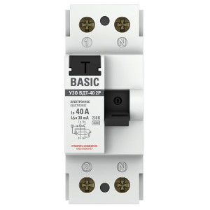 EKF Basic ВДT-40  УЗО 2P 40А/30мА (AC) электронное