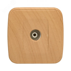 Розетка TV 1-местная ОП Минск 75Ом 5-862МГц светлое дерево EKF