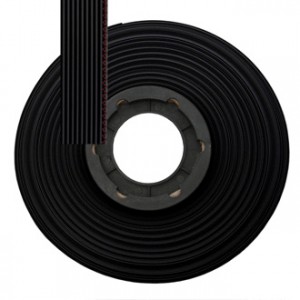 RC-10  BLACK, Плоский кабель шлейф 10pin, шаг 1.27мм, бухта 30,5 м. цвет черный