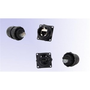 DCP-RJ6T-RD, Модульные соединители / соединители Ethernet RJ45 CAT 6 PNL HSNG THREADED IDC R/A