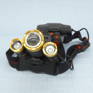 Фонарь аккум.налобный UltraFlash E1333, (акк.2х18650) 3св/д 4Вт (300Лм) 250м, фокусировка, 4 режима, металлический, черный