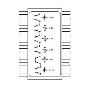 AT-107-PIN, Аттенюаторы DC-2.0GHz 6-bit Atten=5dB to 31.5dB
